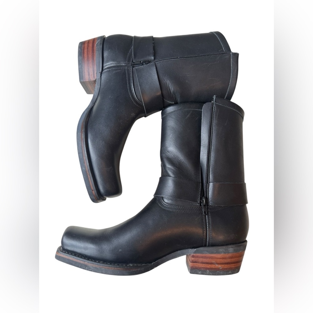 NWOT Dingo Black Leather Dean Riding Boots - Picture 4 of 10